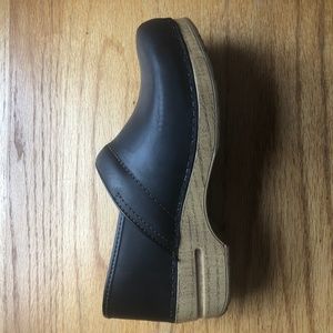 RARE Black Dansko with Wood Heel